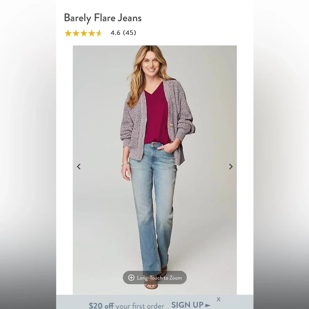 JJill Barely Flare jeans, misses 6, EUC - Picture 12 of 16